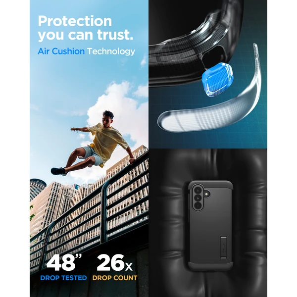 Spigen Tough Armor kryt Samsung Galaxy A37 5G čierny - Puzdra - Obrázok 8a7ffd79103f4309a41beb061fef762b