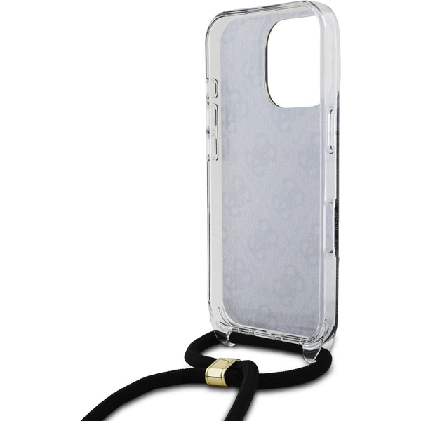 Guess IML 4G Printed Crossbody Popruh kryt iPhone 16 Pre čierny - Puzdra - Obrázok 8a84d9e7e8d24bdea5ed9e9aff917969