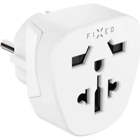 FIXED EU cestovný adaptér 2 pre pripojenie UK, US, AUS zariadení do EU zásuviek, biely - Zásuvky