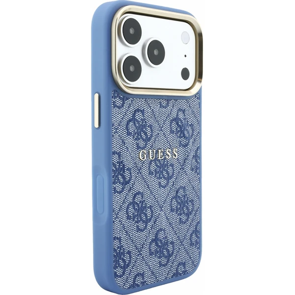 Guess PU Leather 4G Gold Frame Embossed MagSafe Zadný kryt pre iPhone 18 Pro Max Blue - Puzdra - Obrázok 8aae1d61cb77449083ae7acb59a93be5