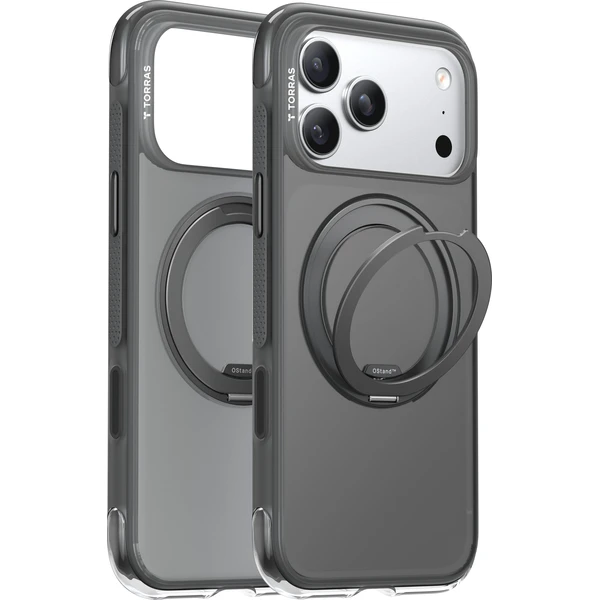 Torras Ostand O3 Air MagSafe kryt iPhone 17 Pro obsidian black - Puzdra - Hlavný obrázok