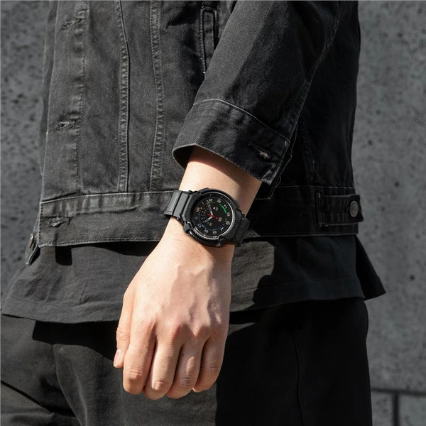 Spigen Rugged Armor Pre kryt s remienkom Galaxy Watch8 Classic (46mm) matne čierny - Puzdra - Obrázok 8aec0c12f313412681826f04ee61a1a5