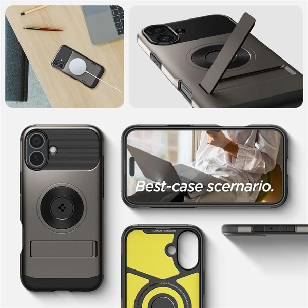 Spigen Slim Armor MagSafe kryt iPhone 16 gunmetal - Puzdra - Obrázok 8aee5897ae7f436ba5e4d75cf9bc09fa