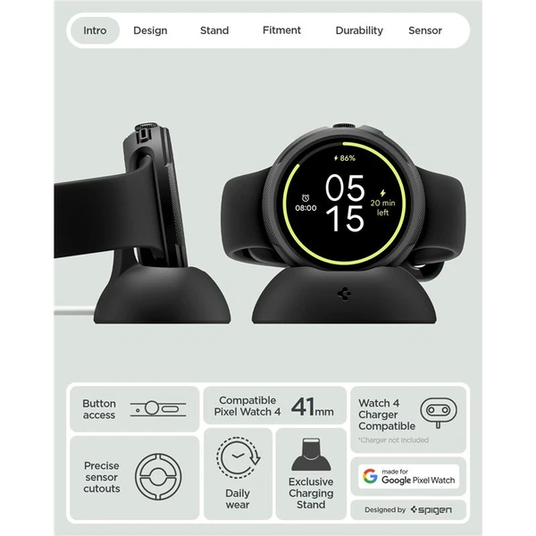 Spigen Liquid Air kryt Google Pixel Watch 4 41mm matne čierny - Puzdra - Obrázok 8af472414e364293aea7931518441143