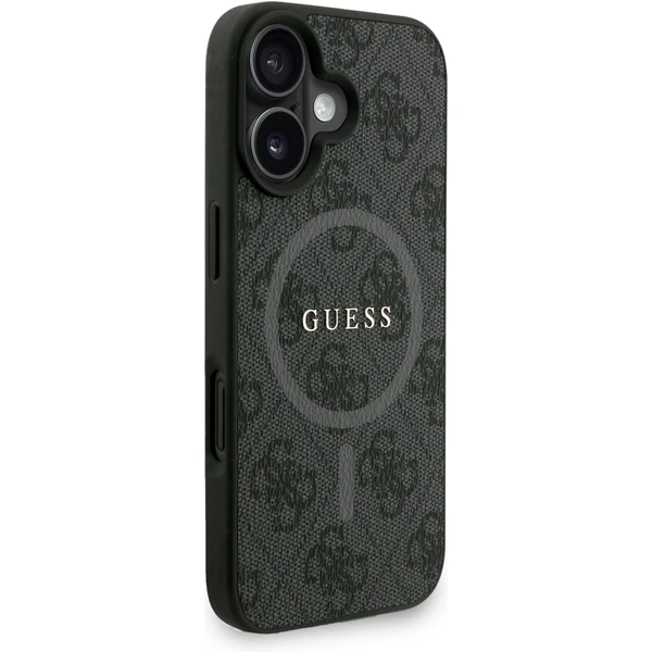 Guess PU Leather 4G Colored Ring Strap MagSafe kryt iPhone 16 čierny - Puzdra - Obrázok 8af68e15a60f41a8a173c55c26fb5c8e