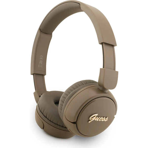 Guess Script Metal Logo bezdrôtové slúchadlá hnedá - Slúchadlá - Hlavný obrázok