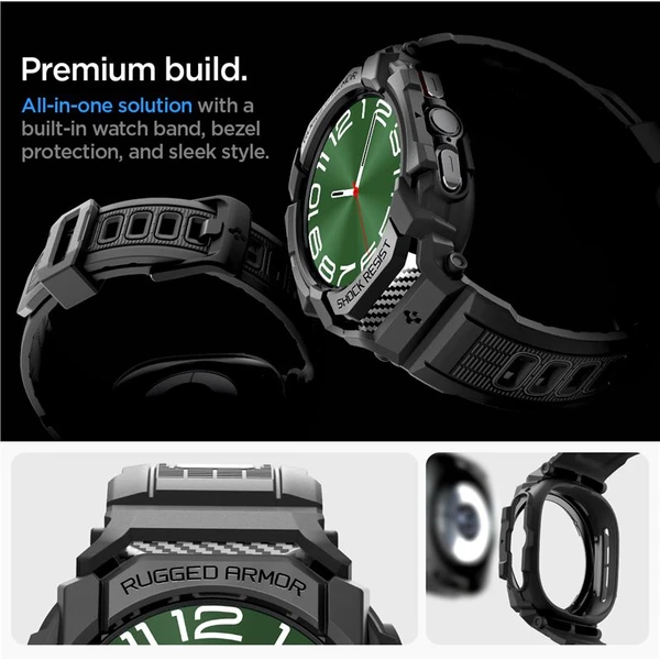 Spigen Rugged Armor Pre kryt Samsung Galaxy Watch Ultra matne čierny - Puzdra - Obrázok 8b080b97c58a436fae37aa879eb264fb