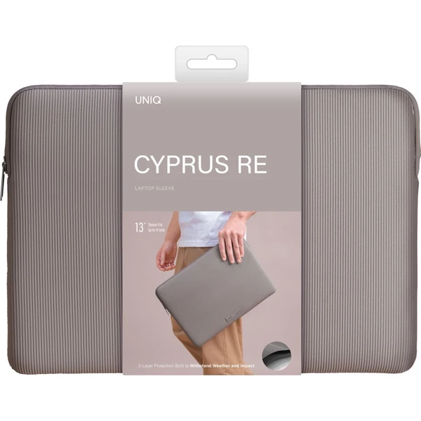 UNIQ Cyprus Ridge Edition neoprénové puzdro pre MacBook/notebook (13”/14") Pewter Grey - Puzdra - Obrázok 8b1119f5305a405fba6e8f4ca0de3eb1