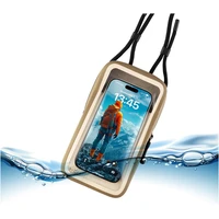 Vodeodolné puzdro na mobilný telefón FIXED Dry Case z hypalónu s certifikáciou IPX8, khaki - Puzdra