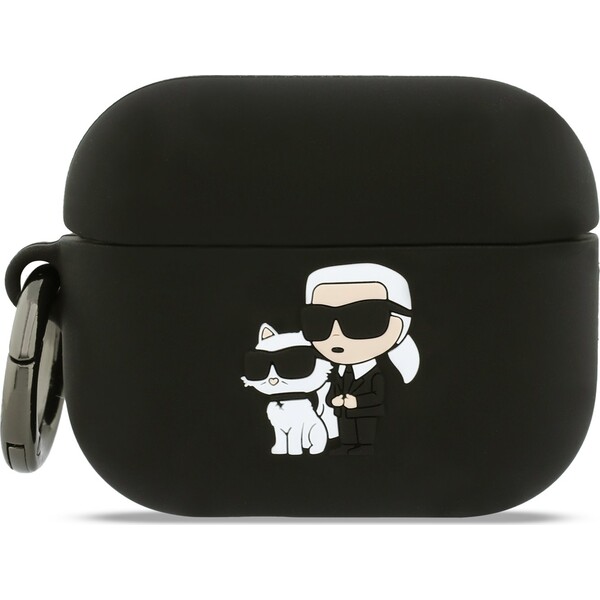 Karl Lagerfeld 3D Logo NFT Karl a Choupette silikónové puzdro AirPods Pro 3 čierne - Puzdra - Hlavný obrázok