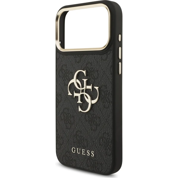 Guess PU Leather 4G Metal Logo Gold Frame Zadný Kryt pre iPhone 18 Pro Max Black - Puzdra - Obrázok 8b83ecd15f33420e827bb16613c5cf3b