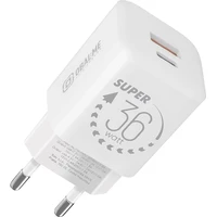OBAL:ME GaN nabíjačka USB-A/USB-C (36W) biela - Nabíjačky