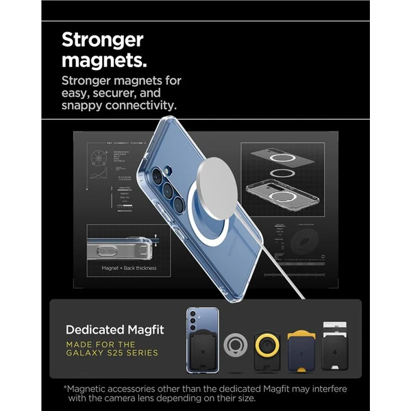 Spigen Ultra Hybrid MagSafe kryt Samsung Galaxy S25 biely - Puzdra - Obrázok 8bde31c6af7b4f4c912c5587a9298f51