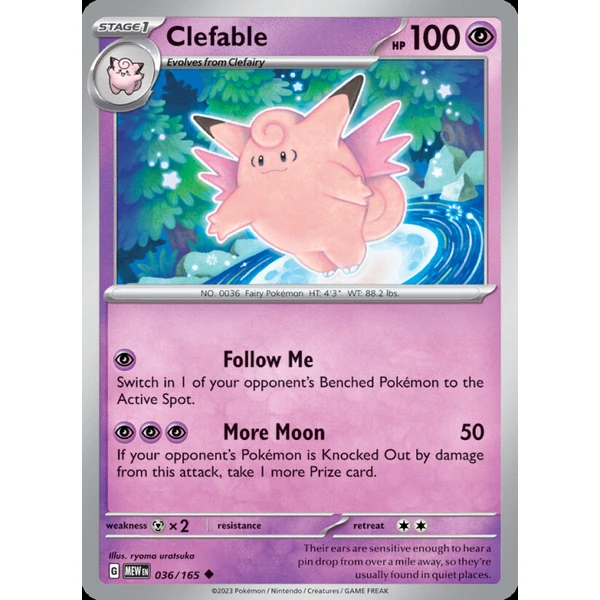 Clefable (MEW 036) - 151 [Holo] - Kusové karty - Hlavný obrázok