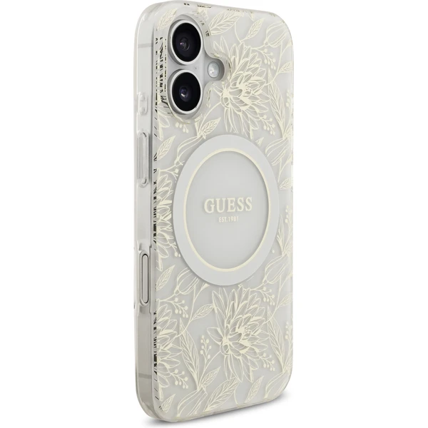 Guess IML Flowers Allover Strap MagSafe kryt iPhone 17 biely - Puzdra - Obrázok 8bebe3e81ef747d59d2673917b977c52