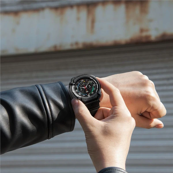 Spigen Rugged Armor Pre kryt s remienkom Galaxy Watch8 Classic (46mm) matne čierny - Puzdra - Obrázok 8c49a0fb480c412faf175e053827499d