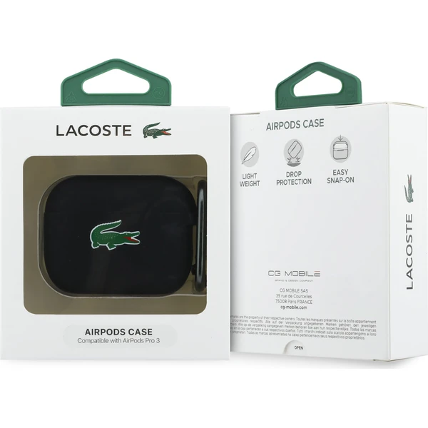 Lacoste Liquid Silicone Croc Logo puzdro AirPods Pro 3 čierne - Puzdra - Obrázok 8c7d89fbe72d4148884b83806bd5eae3