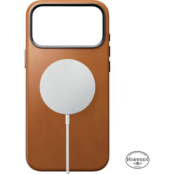 Nomad Traditional Leather (Horween) MagSafe kožený kryt iPhone 18 Pro Max Saddle - Puzdra - Obrázok 8c990e02574c45f28a61c11de7b1c138