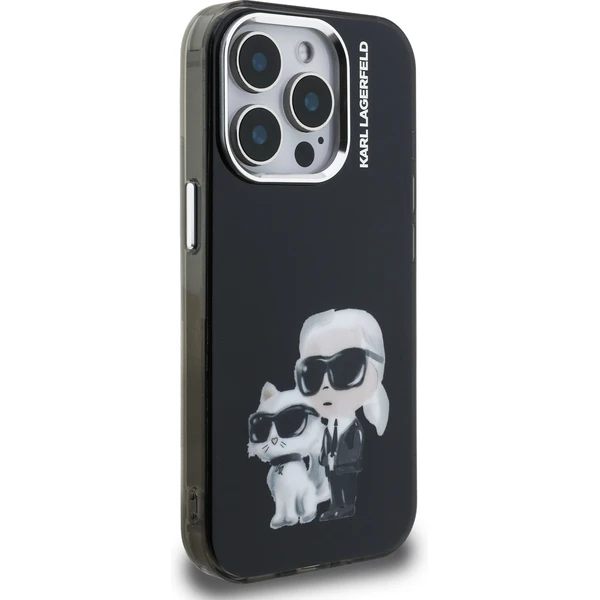 Karl Lagerfeld IML Aquarelle Karl and Choupette kryt iPhone 15 Pro Max čierny - Puzdra - Obrázok 8ca9fc199e3c4ff49c134f7d71b0ee2d