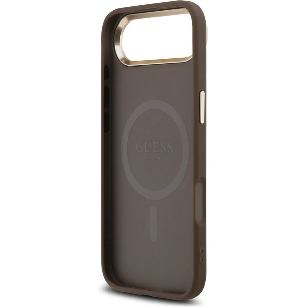 Guess PU Leather 4G Triangle Logo Gold Frame MagSafe kryt iPhone Air hnedý - Puzdra - Obrázok 8cd1983330d14e70a0a971d36e04f18c