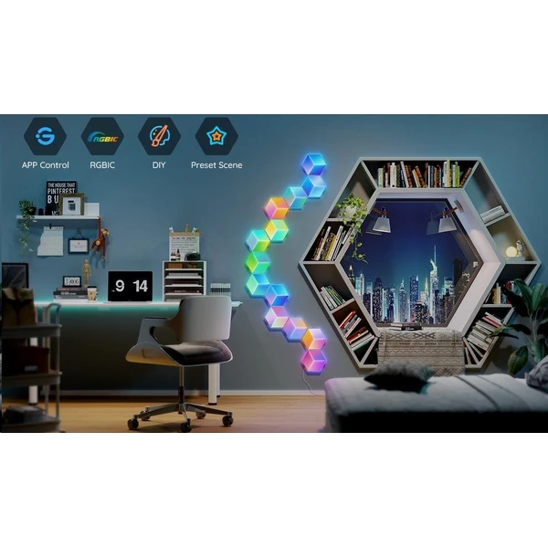 Govee Glide Hexa Pro LED Smart 10ks - Inteligentné osvetlenie - Obrázok 8d1e1486c60146c4963f039d4f2c1c09