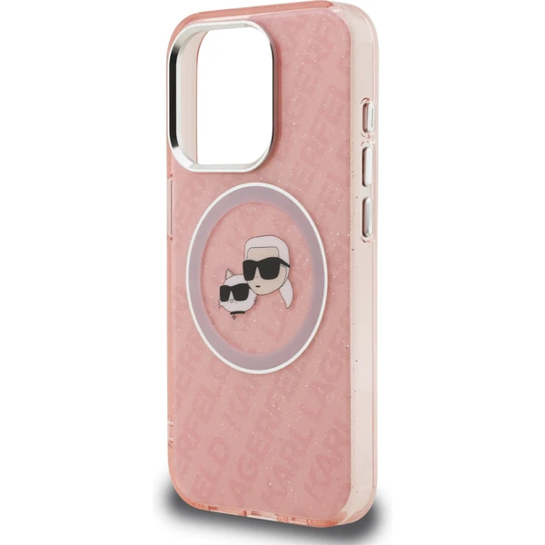 Karl Lagerfeld IML K&CH Heads Repeated Logo MagSafe kryt iPhone 15 Pre ružový - Puzdra - Obrázok 8d247e241a094e74ba2755106443ddf5