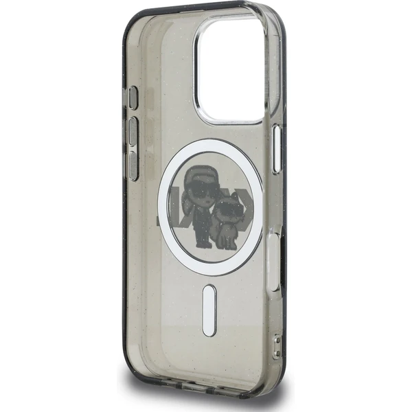 Karl Lagerfeld IML Glitter Karl and Choupette Sketch MagSafe kryt iPhone 16 Pre čierny - Puzdra - Obrázok 8d282e6d592e45f8be06dc98158de940
