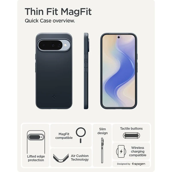Spigen Thin Fit MagSafe kryt Google Pixel 10/10 Pro sivý - Puzdra - Obrázok 8d2f83c69853428b870a0b24fbf98ebb