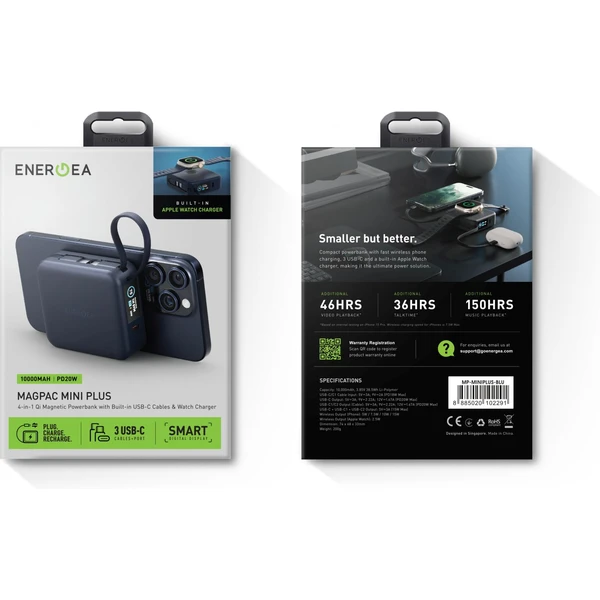 ENERGEA MagPac Mini Plus MagSafe powerbanka s káblom, 10000mAh, modrá - Powerbanky - Obrázok 8d4f4c343672460eb65e4b40f286a6a9