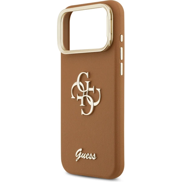 Guess PU Grained 4G Logo Stand Camera Frame kryt iPhone 17 Pro Max hnedý - Puzdra - Obrázok 8d4ff5b153c44c0dad15304b0438140f