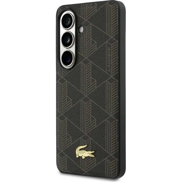 Lacoste PVC Blend Monogram Gold Logo Magnetický kryt Samsung Galaxy S26+ hnedý - Puzdra - Obrázok 8d602b408687403f9a8fdad16821044d