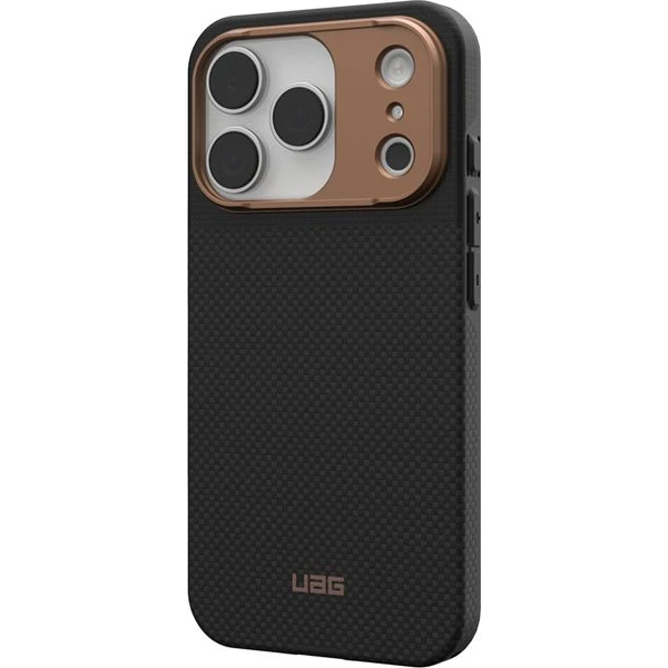 UAG Fibr Armr MagSafe kryt iPhone 17 Pro kevlar čierny/bronzový - Puzdra - Obrázok 8d6746b7b9cb453b998a40e53bf9e53f