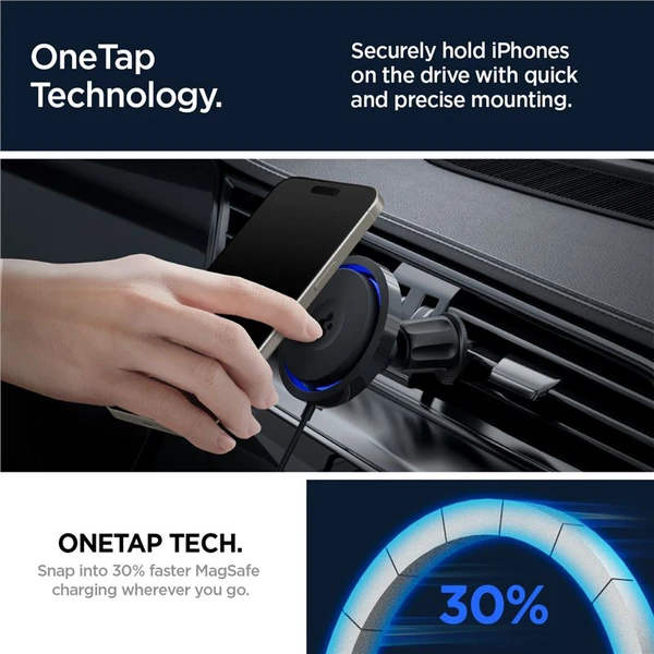 Spigen OneTap Pro 3 Cryomax Airvent Hook MagSafe držiak do auta s chladením, čierny - Držiaky - Obrázok 8d970364a0b6441880ef91426fec8e3b
