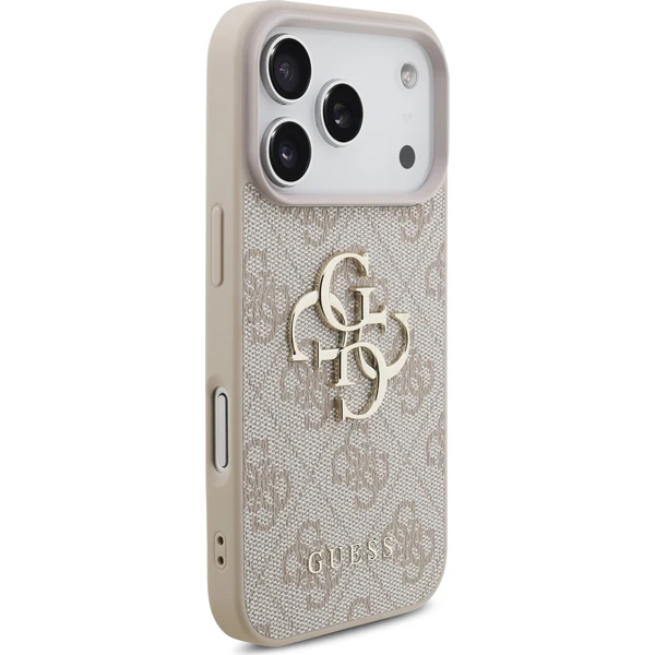 Guess PU 4G Metal Logo Zadný kryt pre iPhone 18 Pro Pink - Puzdra - Obrázok 8dcf1f5ceaf8496a879bf412d4d27a5a