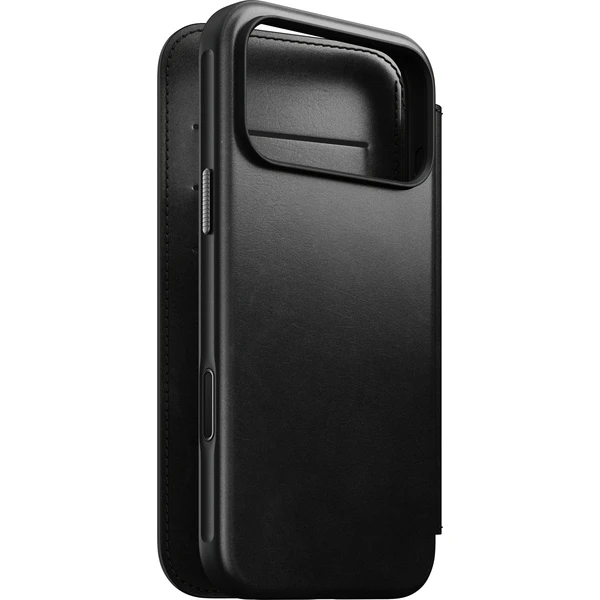 Nomad Modern Leather Folio (Horween) MagSafe kožené puzdro iPhone 17 Pro Max/18 Pro Max Black - Puzdra - Obrázok 8dd06f31766d405f82c6bdb72152a347