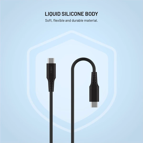 FIXED Liquid silicone USB-C/USB-C napájací kábel 60W 0,3m čierny - Káble a redukcie - Obrázok 8e218f0add4b4836be9f09674fde0fb3