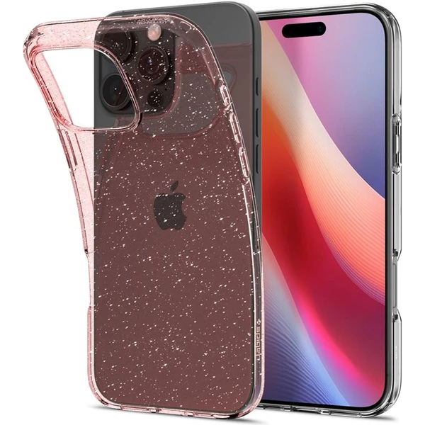 Spigen Liquid Crystal Glitter kryt iPhone 16 Pro Rose Quartz - Puzdra - Obrázok 8e3f28da047345cfb892e1b0dfae579c