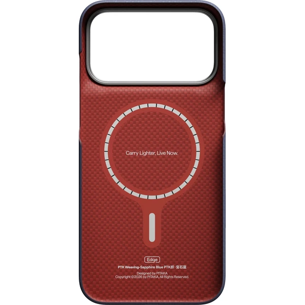Pitaka Edge Case PTK Weaving MagSafe kryt iPhone 18 Pro Max Sapphire Blue - Puzdra - Obrázok 8e3f31a0cfb24c08a5736501f72681db