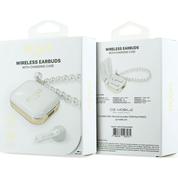 Guess Pearl Strap TWS Bezdrôtové Slúchadlá White - Slúchadlá - Obrázok 8e47ef5e91d2479294f0e834abc46986