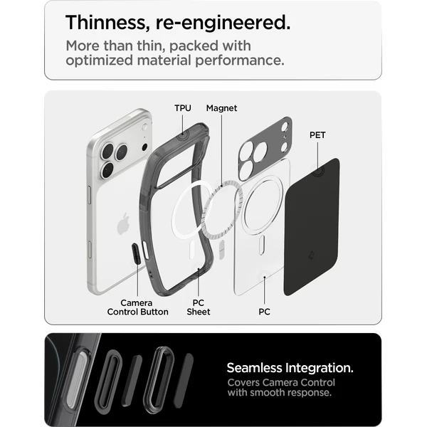Spigen Ultra Hybrid T MagSafe kryt iPhone 18 Pro Max/17 Pro Max matná čierna - Puzdra - Obrázok 8e5d3d8862f74fbcb7f83b290c396045
