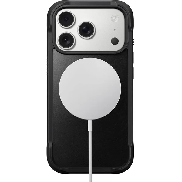 Nomad Rugged Leather Case (Horween) MagSafe kožený kryt iPhone 17 Pro Black - Puzdra - Obrázok 8e7378ea8e4e4edd943cd54737395c65