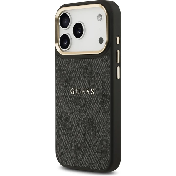 Guess PU Leather 4G Gold Frame MagSafe kryt iPhone 17 Pro čierny - Puzdra - Obrázok 8e7aab985b5a49a8ab8d5fb011eea3e5
