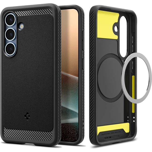 Spigen Rugged Armor MagSafe kryt Samsung Galaxy S25+ matne čierny - Puzdra - Hlavný obrázok
