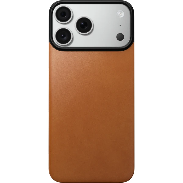 Nomad Magnetic Leather Back (Horween) MagSafe kožený kryt iPhone 17 Pro Max/18 Pro Max Saddle - Puzdra - Obrázok 8e84de5955f04a4e983384ad29ad5c84