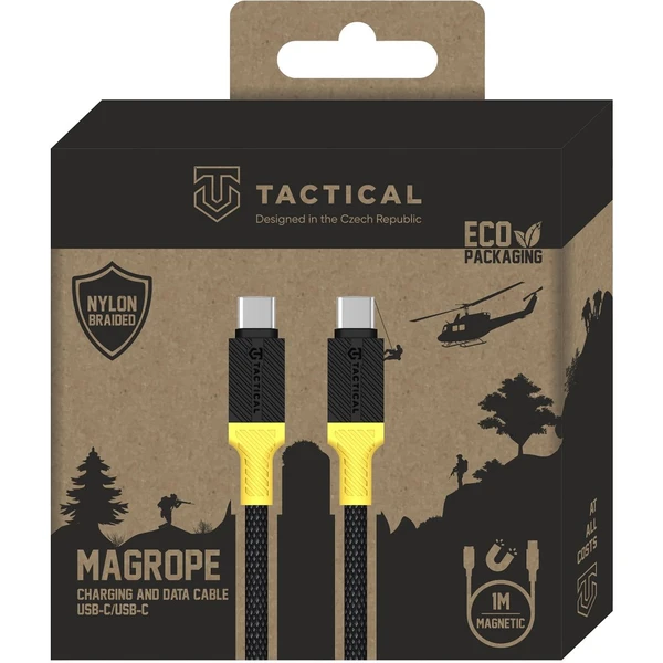 Taktický MagRope USB-C/USB-C magnetický napájací kábel 1m čiernožltý - Káble a redukcie - Obrázok 8e8933d372654e779948b92f481f338a