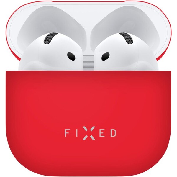 FIXED Silky silikónové púzdro pre Apple AirPods 4 červené