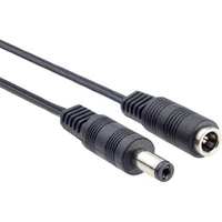 PremiumCord 5,5mm/2,5mm predlžovací napájací kábel 10m čierny - Káble a redukcie