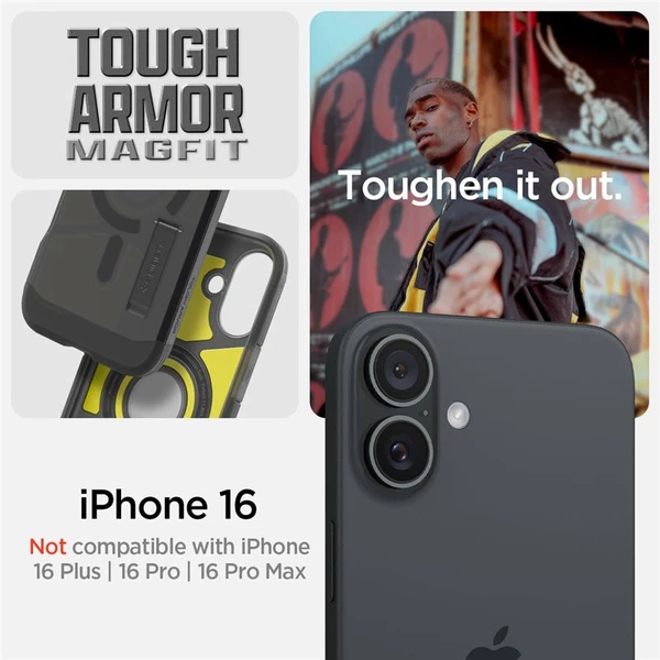Spigen Tough Armor MagSafe kryt iPhone 16 frost black - Puzdra - Obrázok 8e95e9393a6348a8a4bab0a213cae794
