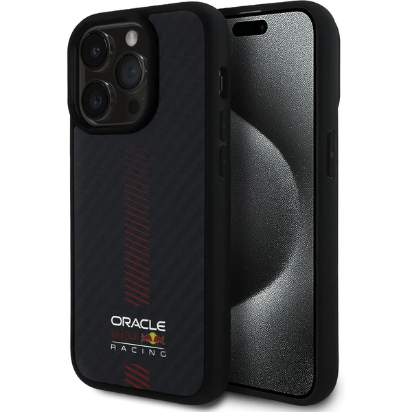Oracle Red Bull Racing Carbon Powerbar MagSafe kryt iPhone 14 Pre čierny - Puzdra - Hlavný obrázok