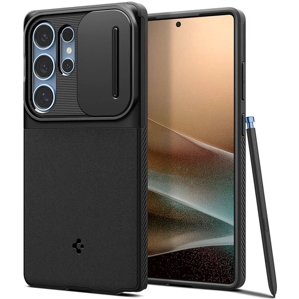 Spigen Optik Armor kryt Samsung Galaxy S25 Ultra čierny - Puzdra - Obrázok 8ec35da05d0c4a38add97a569f240504